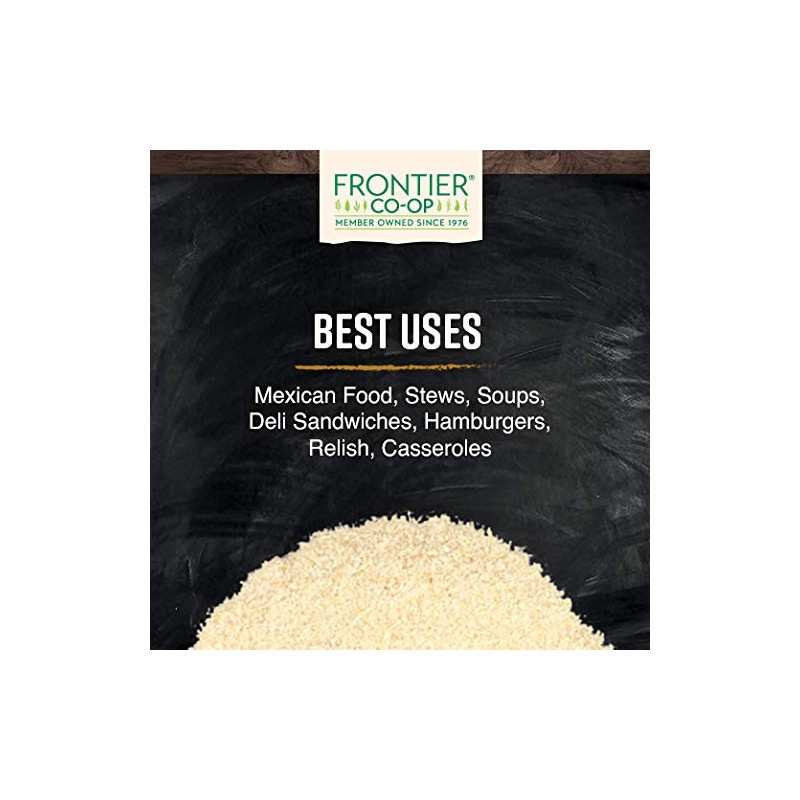 Frontier Co-op Onion, White Chopped, Kosher | 1 lb. Bulk