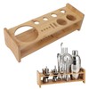 Bartender Kit Stand Large Capacity Space Saving Bamboo Wood Bartending