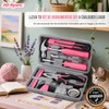 Hi-Spec Juego de Herramientas Rosa Compacto de 25 Piezas para