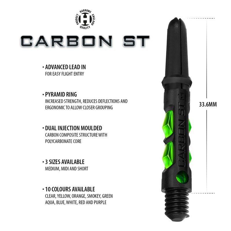 Harrows Darts 3 x Sets of Carbon ST Dart Stems