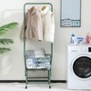 ALIMORDEN Laundry Cart with Clothes Rack, Rolling Laundry Butler with
