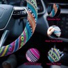 Boho Steering Wheel Cover Elastic Microfiber for Women, Universal Fit