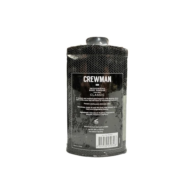 Crewman Mens Classic Talc Free Body Powder 250g