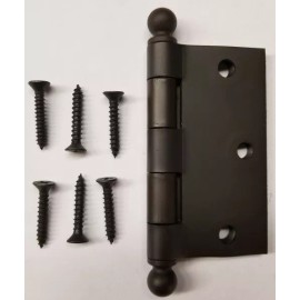 Furniture Knowledge Oil Rubbed Bronze Steel Door & Window Hinge 3.5" X 3.5" Inch Architectural Gr...