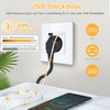 CNBINGO Flush-Mounted Double Socket, 2 x USB-A/C Quick Charge, Glass