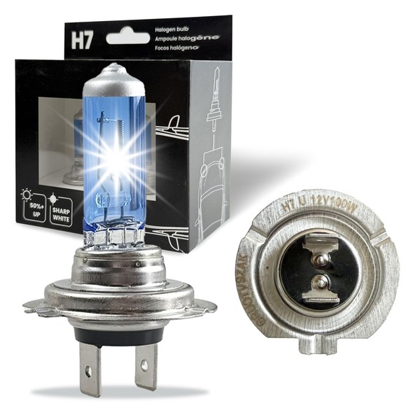 GRUOTVSZAK H7 Halogen Headlight Bulb Sharp White Increased Brightness 12V