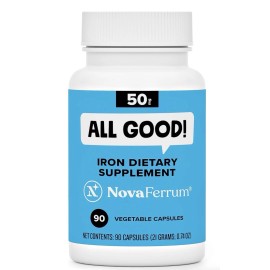 NovaFerrum All Good Iron Capsule Supplements 50mg of Iron 90 Serving EXP 03/2027