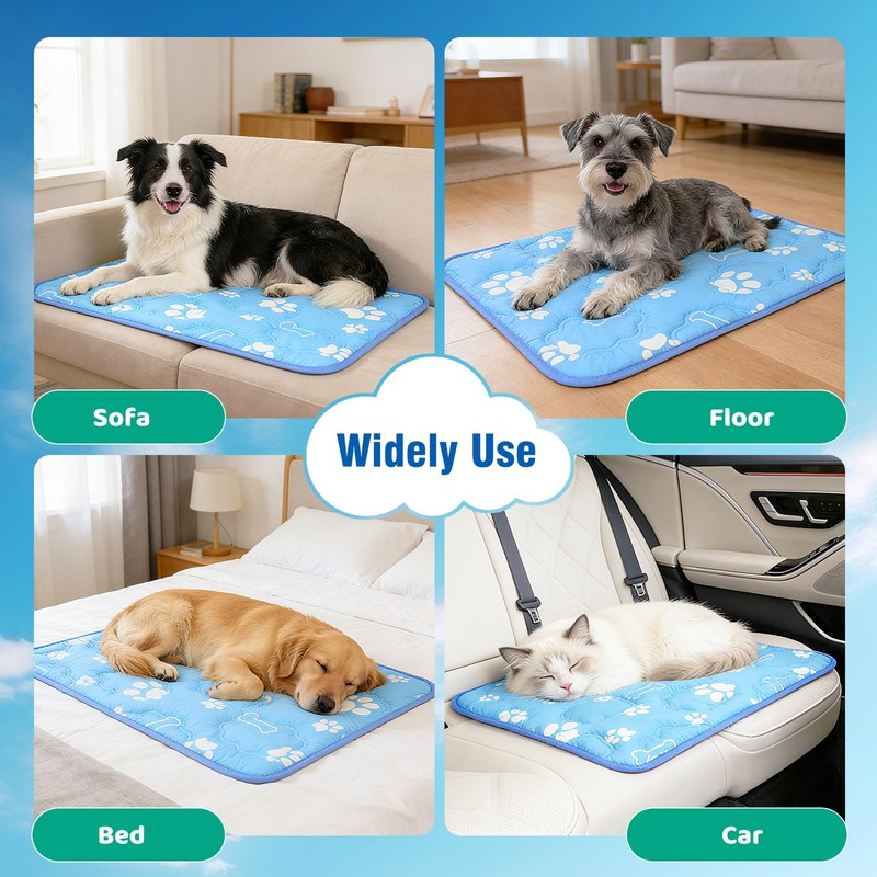 Dog Cooling Mat, Extra Large Cooling Dog Bed Mat for
