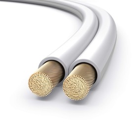 PureLink SP000-010 Speaker Cable, 2 x 1.5 mm² (99.9% OFC Solid Copper 0.10 mm Stranded Wire) HiFi Speaker Cable, 10 m, Transparent