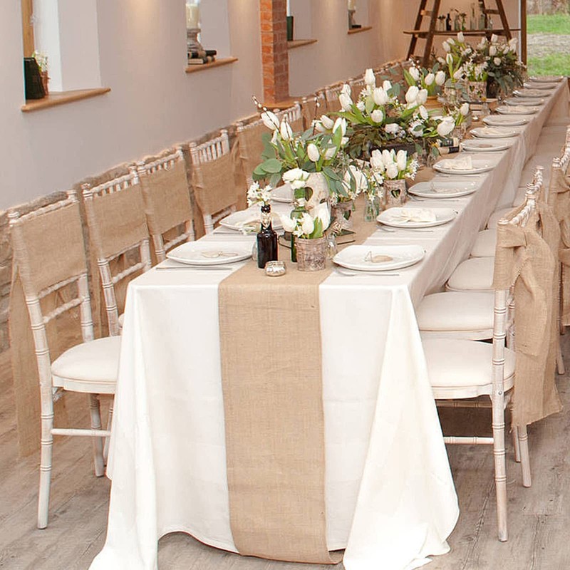 Cieex Jute Table Runner, Jute Ribbon Table Runner, 30 cm