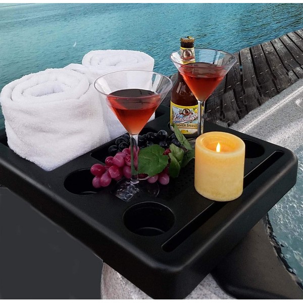 Hot Tub Towel Holder , Snack Tray, Phione and Tablet Stand