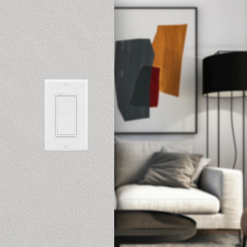 Maxxima 4-Way/Single Pole Decorative Wall Light Switch 15A On/Off Soft