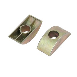 sourcingmap 8mm Hole Dia Furniture Connector Half Moon Nuts Spacer Washer Bronze Tone 10PCS