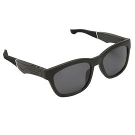 Smart Glasses Bone Conduction Wireless Sunglasses for Driving Holiday Beach with 5.0 Noise Reduction (Black)
