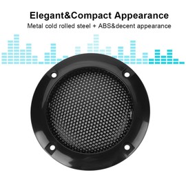 Speaker Grill Cover,ASHATA 2 Inch Speaker Decorative Steel Mesh Circle,Shatter Resistant Car Speaker Protective Mesh Cover (black)