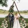 Wooden Wedding Arch 8.2FT, Triangle Wedding Arch, Wedding Arches for