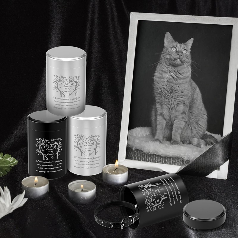 4Pcs Small Urns for Human Ashes Aluminium Alloy Mini Cremation