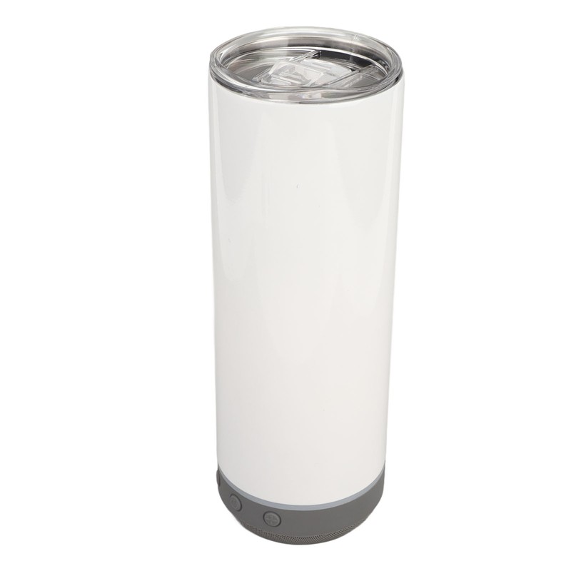 Sublimation Tumblers 20oz Straight Detachable Bluetooth Speaker Tumblers Portable Insulated