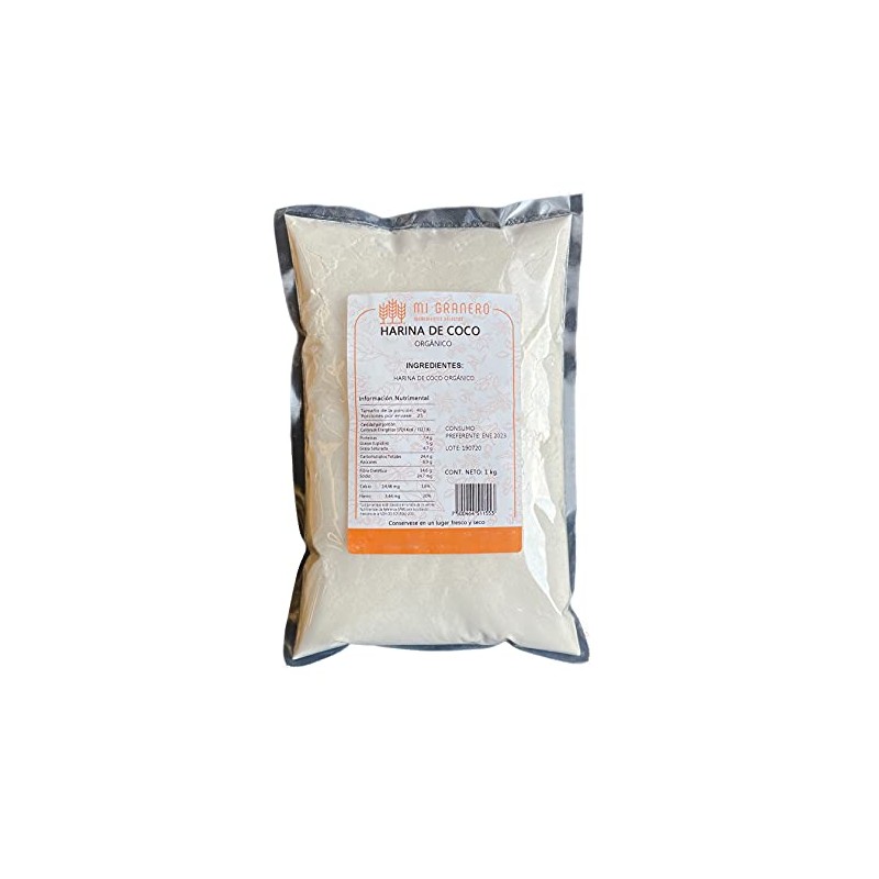 HARINA DE COCO ORGANICA 500 GRAMOS KETO GLUTEN FREE