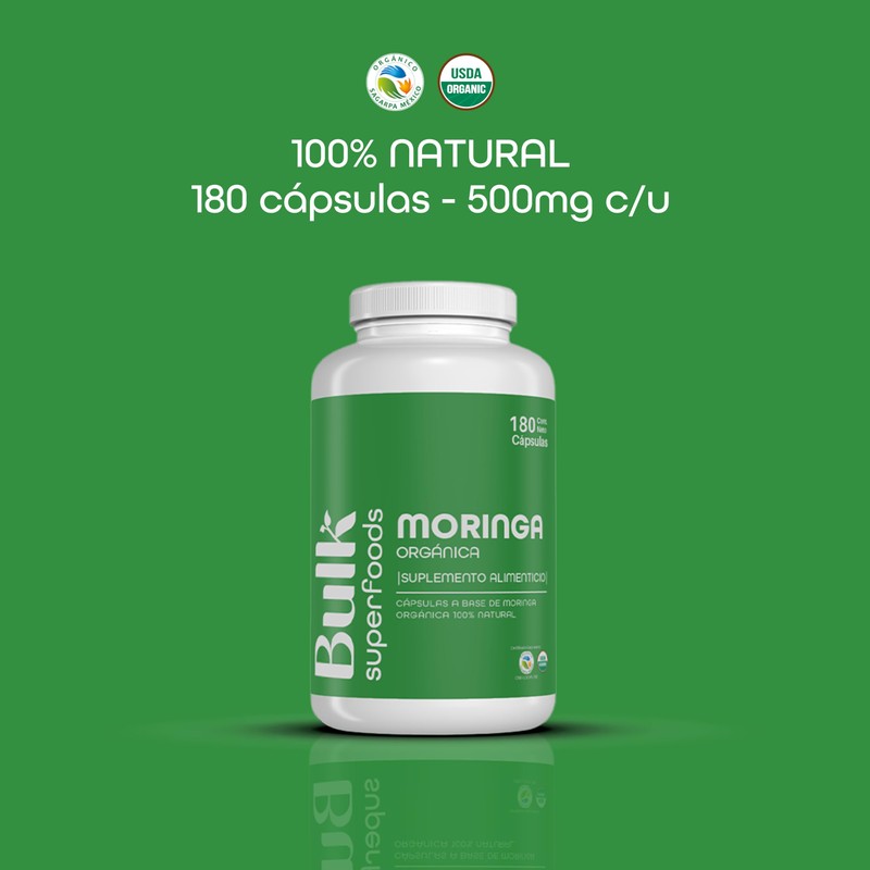 BULK SUPERFOODS | Moringa Pura Organica 100% Natural | 180