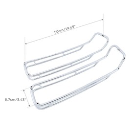 TCMT Saddlebags Lid Top Rails Trim Rack Guard Support Fit For Harley Touring Road Glide Electra Glide Ultra Classic Street Glide Road King 1994-2013 (Chrome)