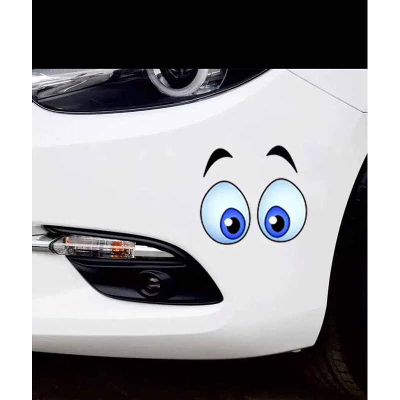 Decorative DIY Cartoon Eye Car Stickers 2-piece Set of Vinyl