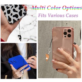 Sopopal 6 Pcs Cat Phone Charm Aesthetic Cell Phone Charm Kawaii With Handmade Cute Hanging Pendants Decor