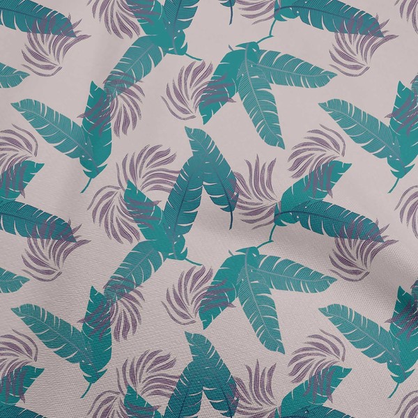 oneOone Velvet Peach Fabric Leaves Sewing Fabric by The Meter