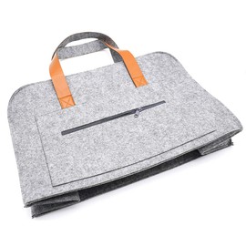 WELAXY Felt Multi Storage bags for bulky comforters duvets seasonal clothing blankets pillows over sized XL stuffs stored collapsible folded tote carry bag (brown)