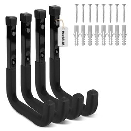 SEDY Heavy Duty Garage Storage Hook: 4-Piece 6" Wall Mount J Utility Hooks Holds 88 LB, Large Metal Garage Storage Ladders Hook, Utility Hooks for Bikes, Garden Tools