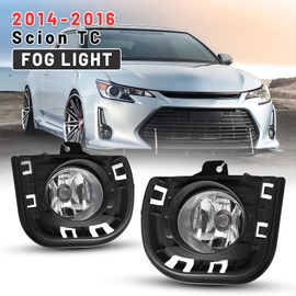 AUTOWIKI Fog Lamp Fit For 2014 2015 2016 Scion TC Fog Lights Assemblies With Wiring Kit 1 Pair