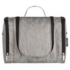 B.PRIME Classic Toiletry Bag (Grey). Large Capacity, Water-Resistant, Hanging wash