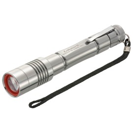 Ohm Electric Flashlight Outdoor Handy Light Waterproof LED Zoom Light Red Kaiser 500 Lumens ANSI Standard LHA-KS321ZI-S2 08-1012 OHM Silver