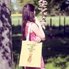 Mr. & Mrs. Panda Moth Shopping Bag with Flag, yellow