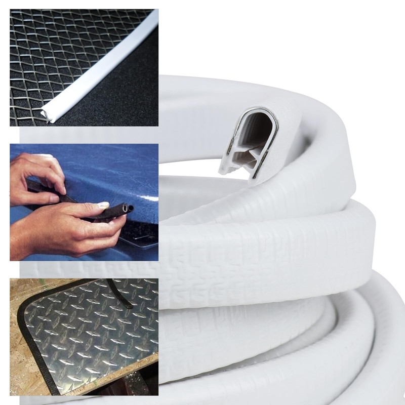 Rubber Edge Trim, U Channel Edge Trim with Metal Clips