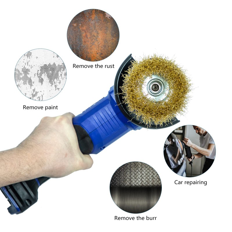 SALI 12 Pack Wire Cup Brush, 3 Inch Coarse Crimped