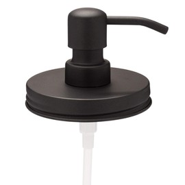 Jarmazing Products Wide Mouth Black Mason Jar Soap Dispenser Lids - One Pack - for All Wide Mouth Canning Jars