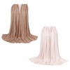 ENSTILER 2PCS Women Hijab Scarfs Solid Color Muslim Head Scarf