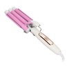 3 Barrel Curling Iron Wand Ceramic Glaze Coating Adjustable Frizz