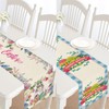 2 Pack Easter Egg Rabbit Bunny Easter Table Runners, Spring