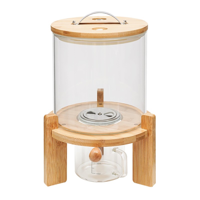 AngelcityCC Flour and Cereal Container, Rice Dispenser 5L Glass Food