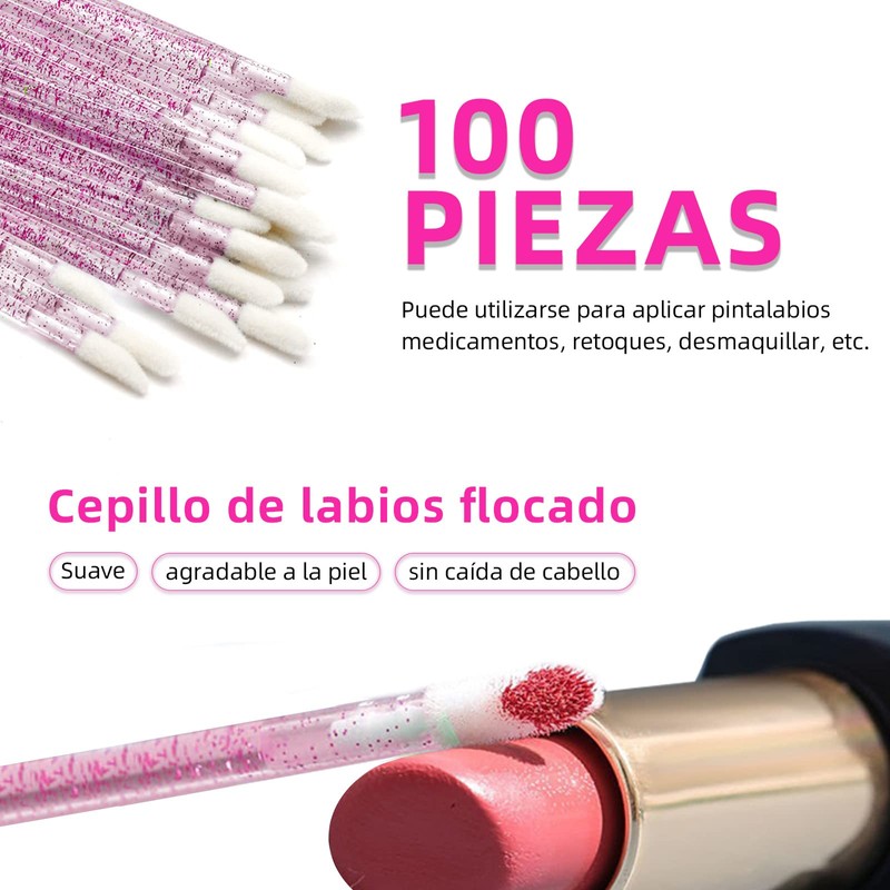 300 pcs Cepillos Desechables para Pestañas, Cepillos Labios y Microaplicador,