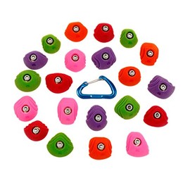 21 Scaled Tech Feet | Bolt-on Rock Climbing Footholds | Assorted Bright Tones