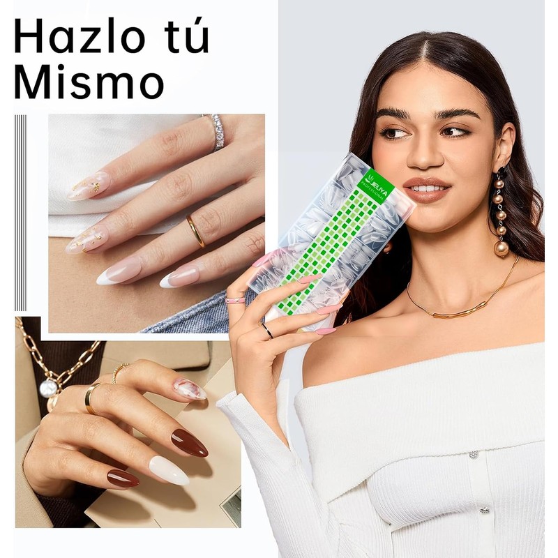 Uñas Postizas, kit Uñas soft gel 500pcs, Tips para uñas