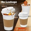 Ginkgo 100 Pack 12 oz Leak-Proof Coffee Cups with Lids