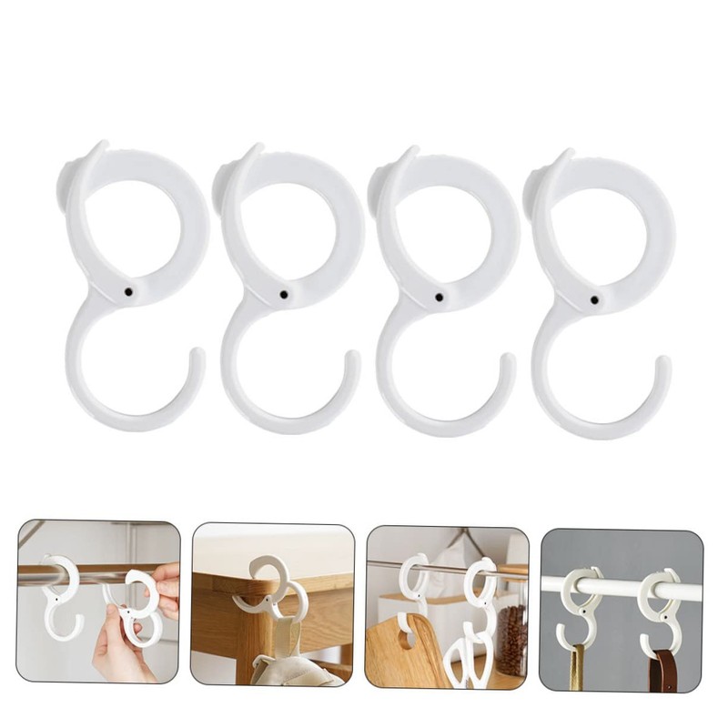 Ipetboom 4pcs Adjustable Clasp Hooks Practical Hangers for Kitchen and