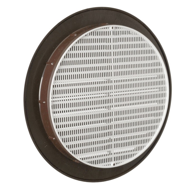 La Ventilazione T16RM Flush-Mounted Grille Round Plastic Brown Diameter 190