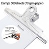 Large Bull Binder Clips Silver - 2 Pcs 11.8 Inch