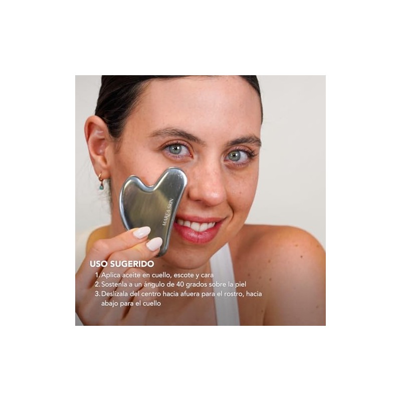Gua Sha Marea Skin de Acero Inoxidable, Scraping | Tonifica