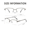 LJCZKA Blue Light Filter Glasses Half Frame Rectangular Men Glasses